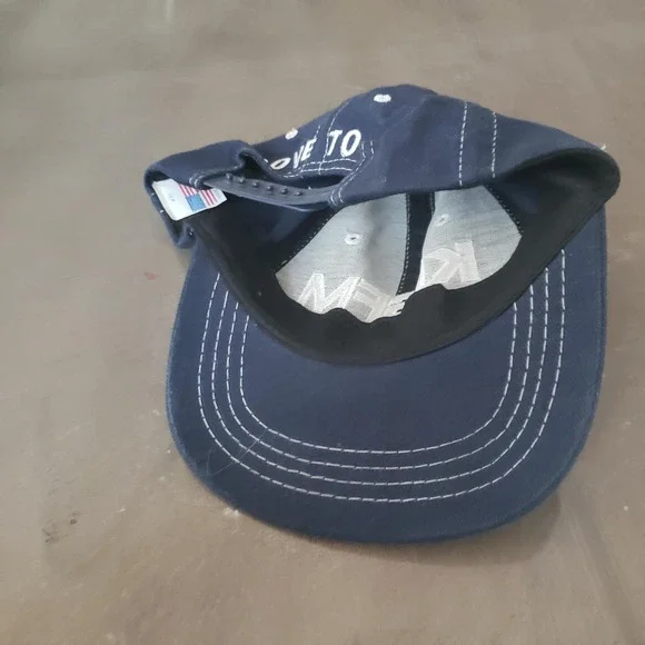 KIIS FM 102.7 Hat Cap Snap Back Navy Blue Embroidered Radio Mens Made in USA - Picture 4 of 7